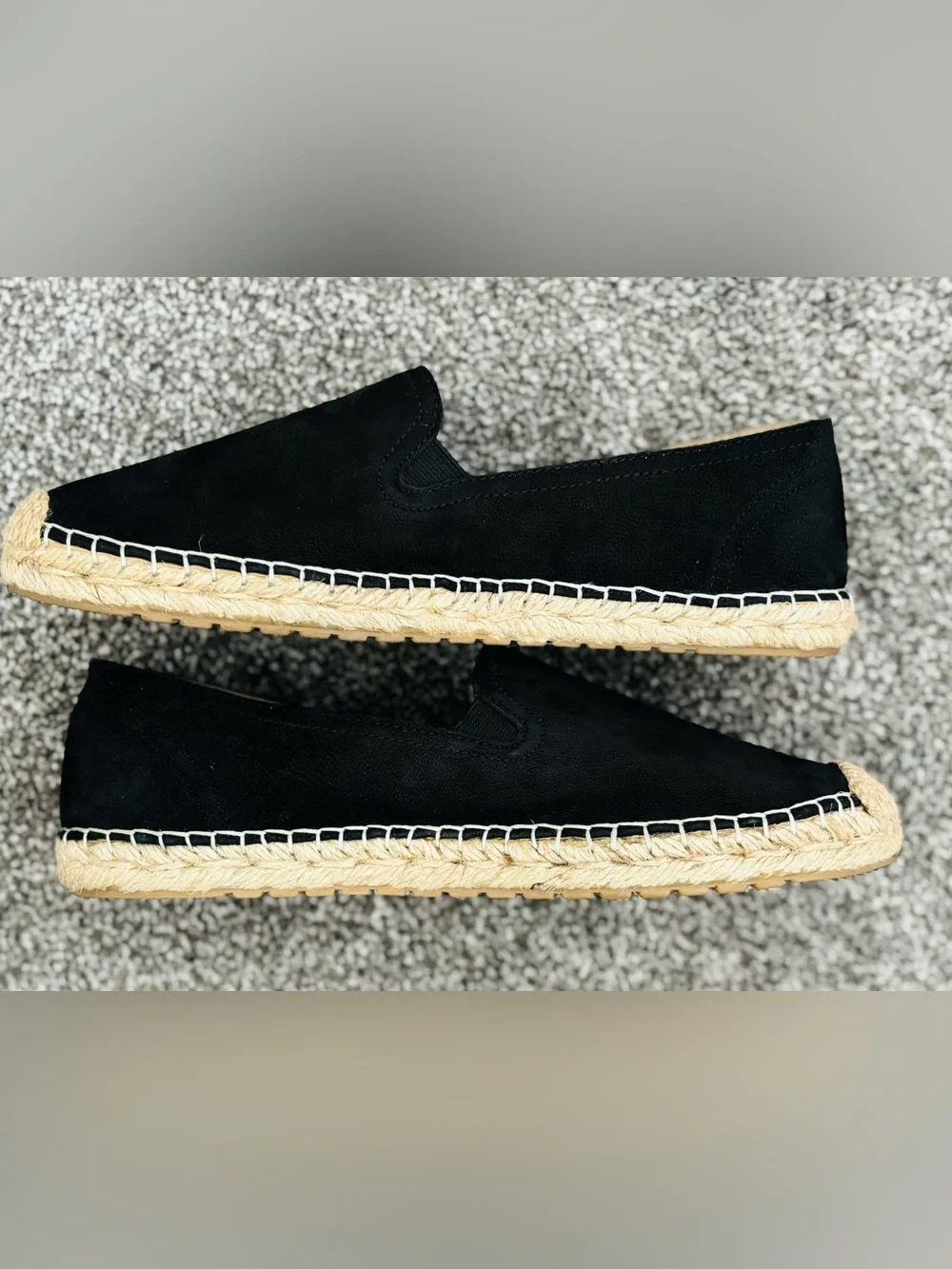 SOUL Naturalizer Black Espadrille Slip-On Flats Size: 8